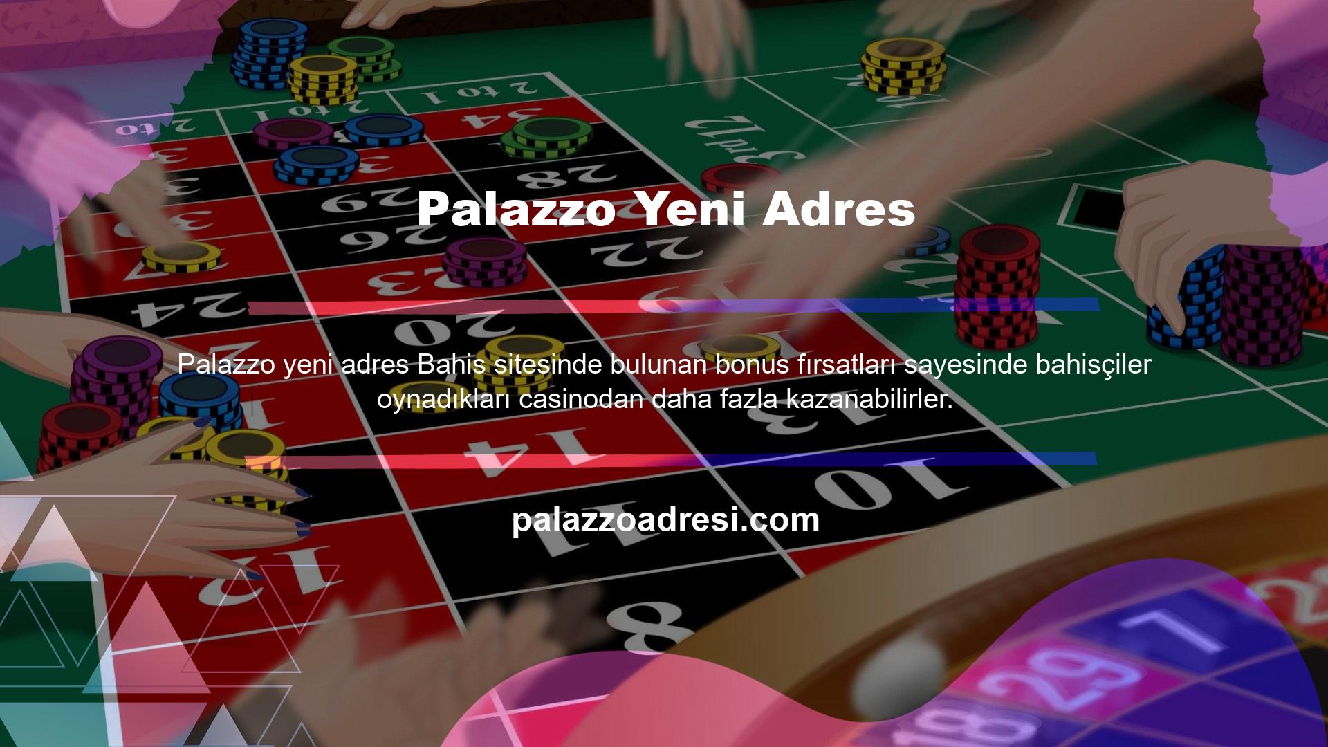 Palazzo üyeleri de siteden memnun olup çeşitli oyun seçeneklerini kullanmaktadır