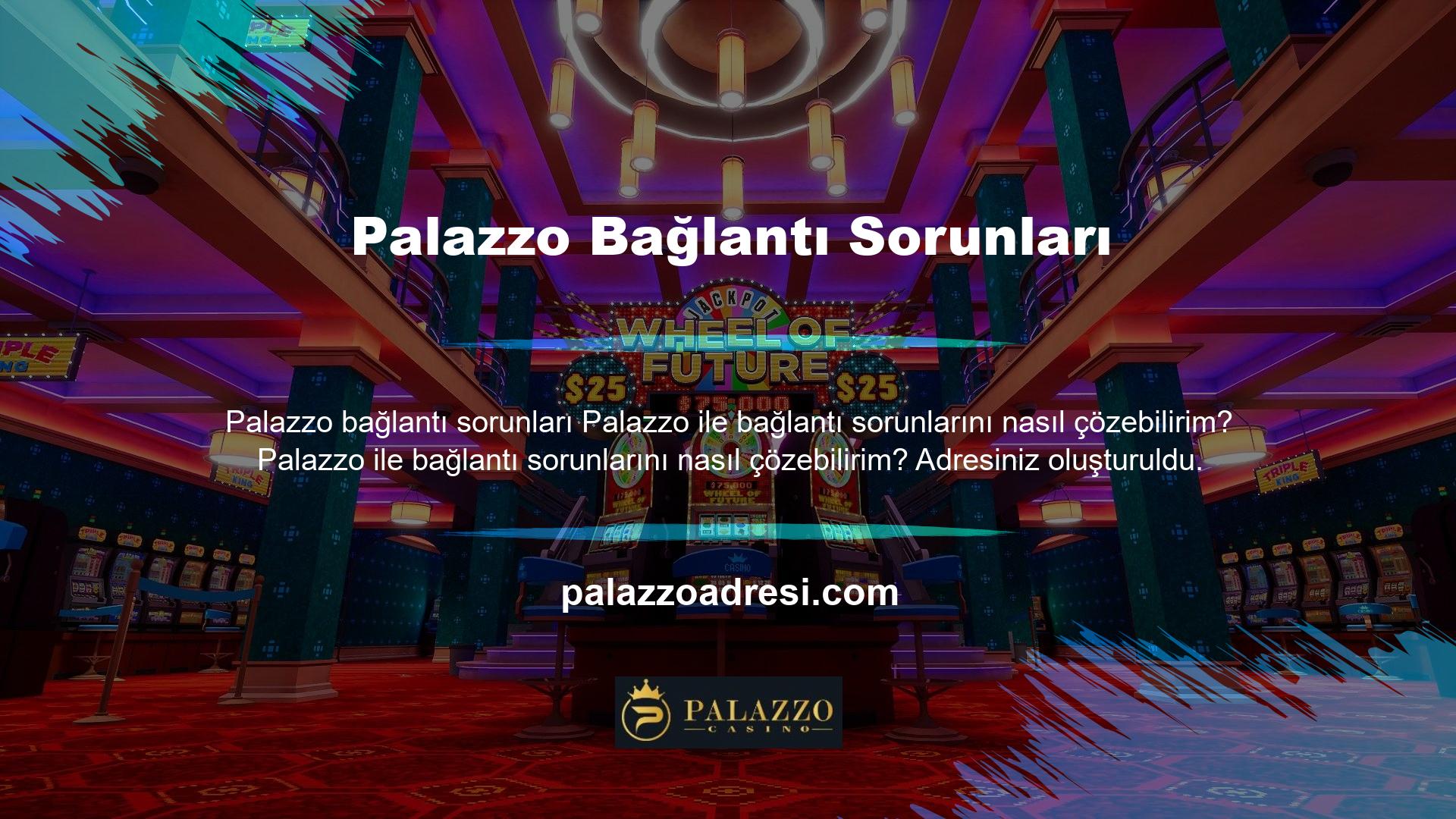 Bu uygulama aynı zamanda Palazzo web sitesinde de yayınlanmakta ve sorunu çözmek için yeni bağlantılar tanımlamaktadır